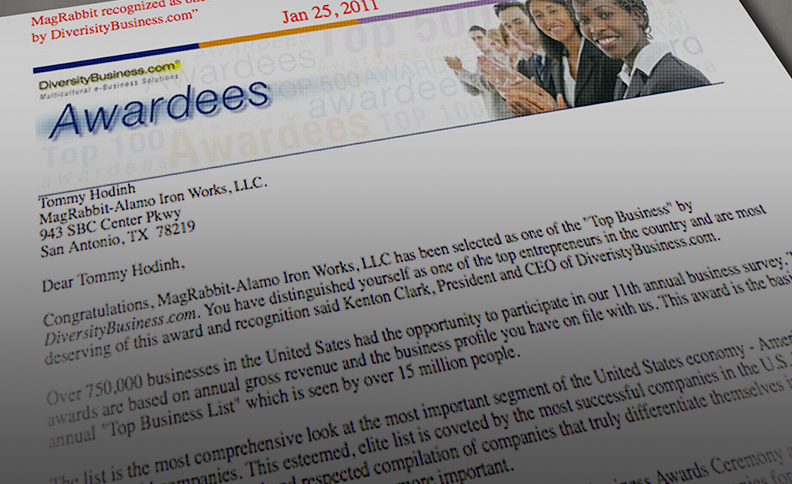 2011 Top 500 MBE in USA (DiversityBusiness.com)